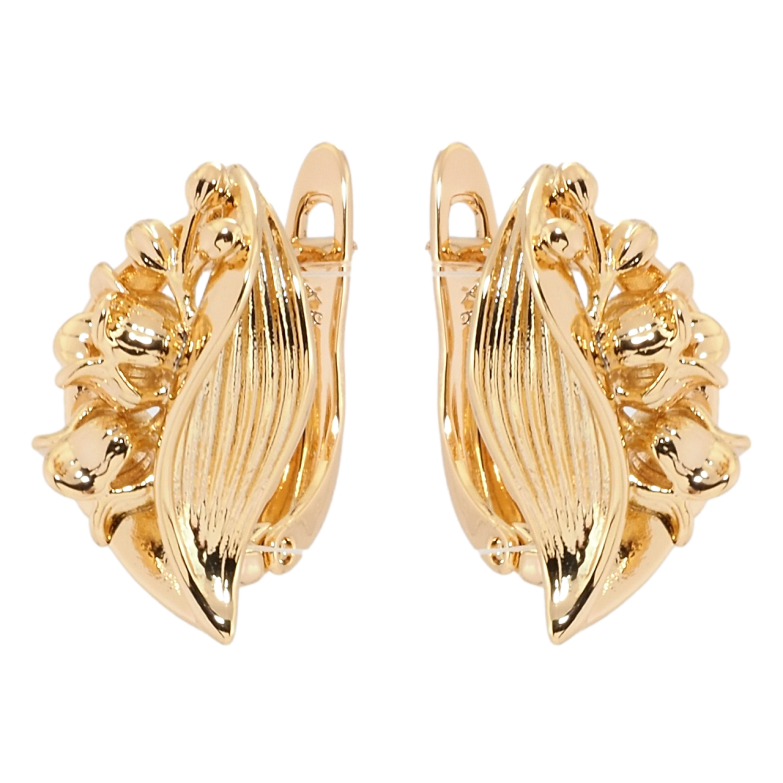 Сережки Xuping Позолота 18K англійський замок Квіточки фото №1