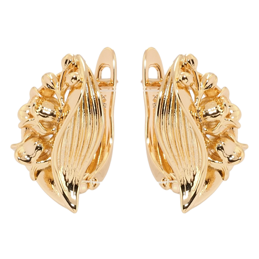 Сережки Xuping Позолота 18K англійський замок Квіточки фото №1