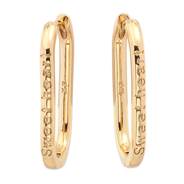 Сережки Xuping Позолота 18K колечка Sweet heart фото №2 Сережки Xuping Позолота 18K колечка Sweet heart фото №2