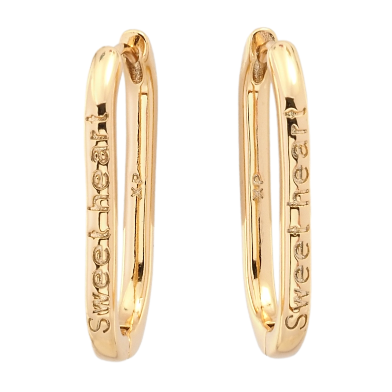 Серьги Xuping Позолота 18K колечки Sweet heart фото №1 Серьги Xuping Позолота 18K колечки Sweet heart фото №1