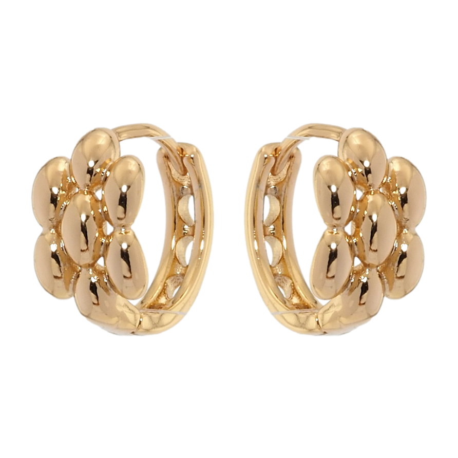 Сережки Xuping Позолота 18K колечка Квіточки фото №1