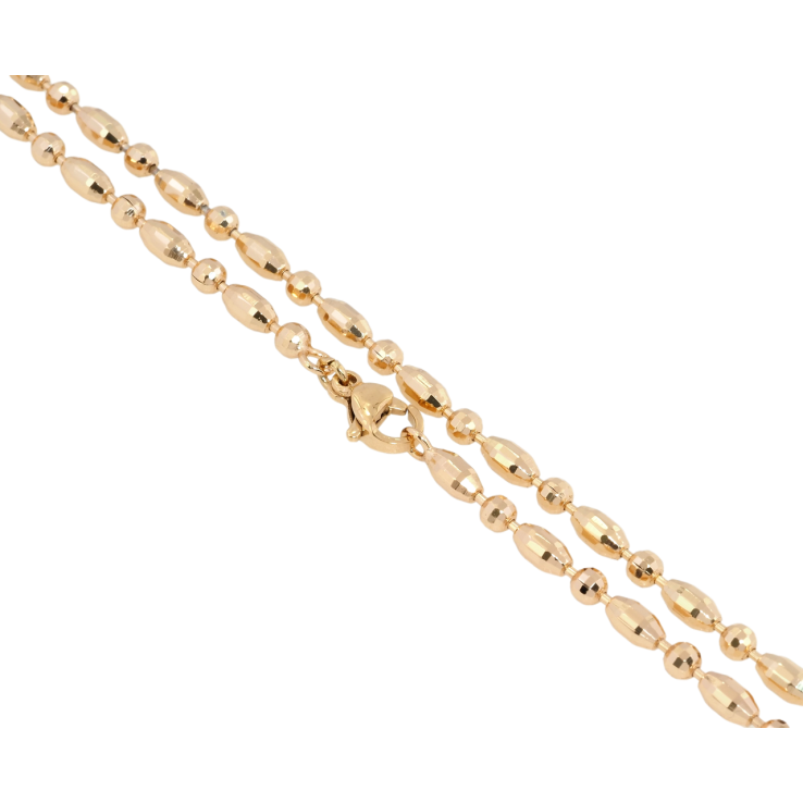 Ланцюжок Xuping Позолота 18K Плетіння Декоративна Перлина довжина 49см х 3мм фото №8 Ланцюжок Xuping Позолота 18K Плетіння Декоративна Перлина довжина 49см х 3мм фото №8