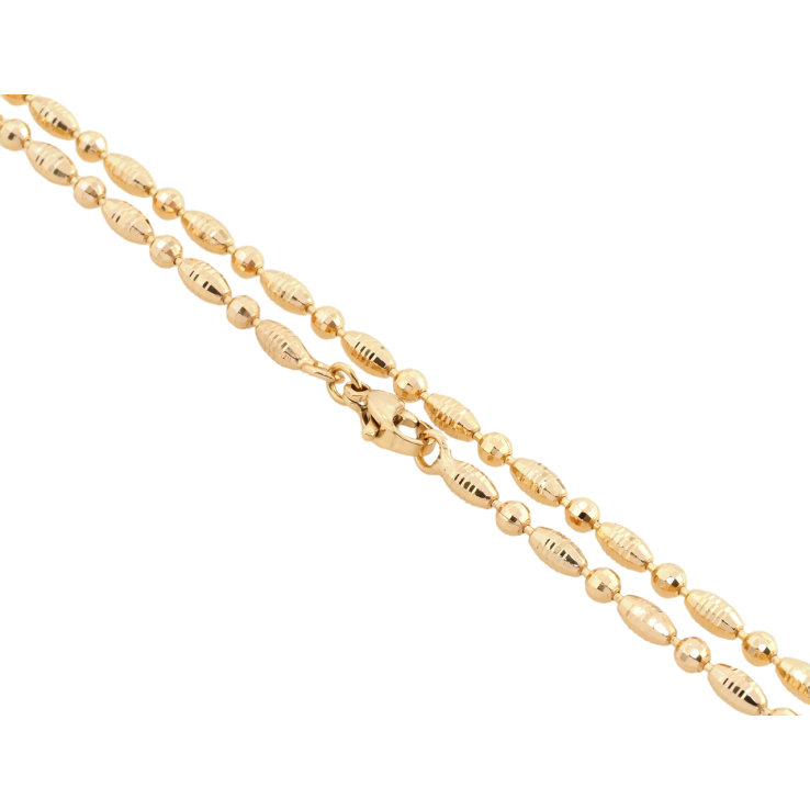 Ланцюжок Xuping Позолота 18K Плетіння Декоративна Перлина довжина 49см х 3мм фото №7 Ланцюжок Xuping Позолота 18K Плетіння Декоративна Перлина довжина 49см х 3мм фото №7