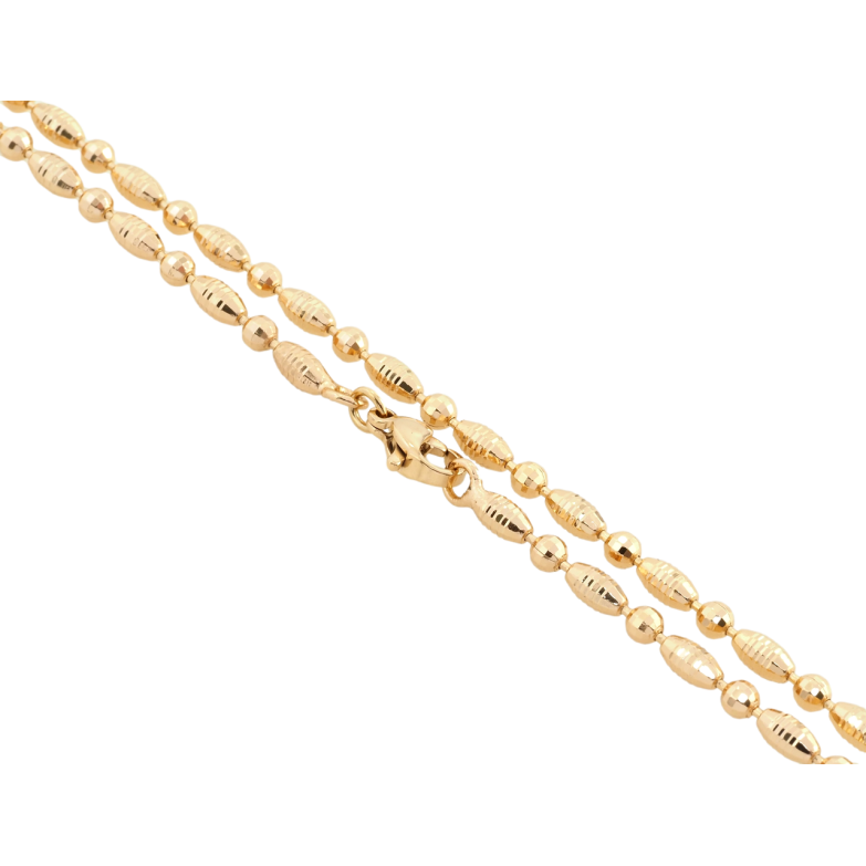 Ланцюжок Xuping Позолота 18K Плетіння Декоративна Перлина довжина 49см х 3мм фото №1