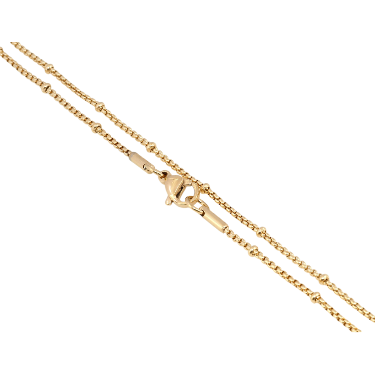 Ланцюжок Xuping ТТМ Stainless Steel колір 18K Плетіння Венеціанське з намистинами довжина 45см х 1.5мм фото №18 Ланцюжок Xuping ТТМ Stainless Steel колір 18K Плетіння Венеціанське з намистинами довжина 45см х 1.5мм фото №18