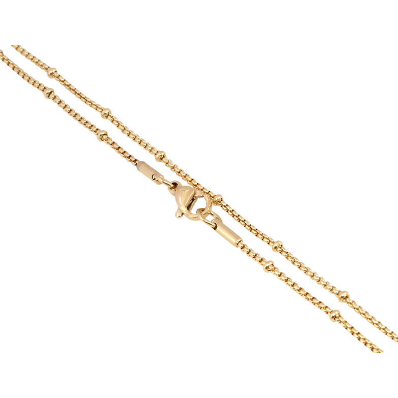 Цепочка Xuping ТТМ Stainless Steel цвет 18K Плетение Венецианское с бусинами длина 45см х 1.5мм фото №16