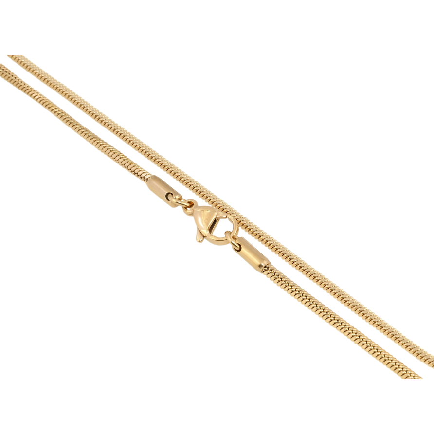 Ланцюжок Xuping ТТМ Stainless Steel колір 18K Плетіння Ювелірний шнур 4-х гранний довжина 45см х 2мм фото №1