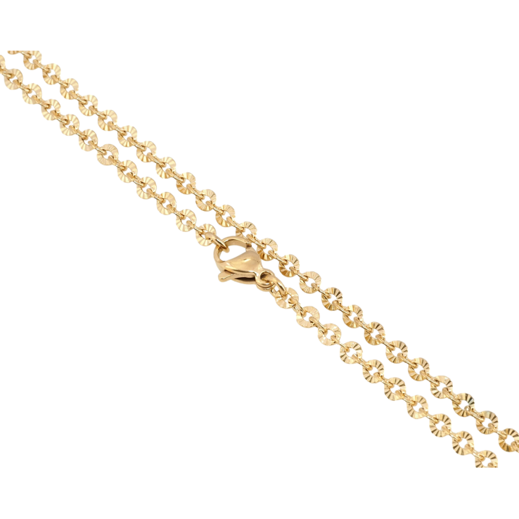 Ланцюжок Xuping ТТМ Stainless Steel колір 18K Плетіння Якірне з візерунком довжина 46см х 3мм фото №20 Ланцюжок Xuping ТТМ Stainless Steel колір 18K Плетіння Якірне з візерунком довжина 46см х 3мм фото №20