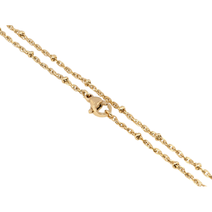 Ланцюжок Xuping ТТМ Stainless Steel колір 18K Плетіння Сингапур з намистинами довжина 45см х 2мм фото №23 Ланцюжок Xuping ТТМ Stainless Steel колір 18K Плетіння Сингапур з намистинами довжина 45см х 2мм фото №23