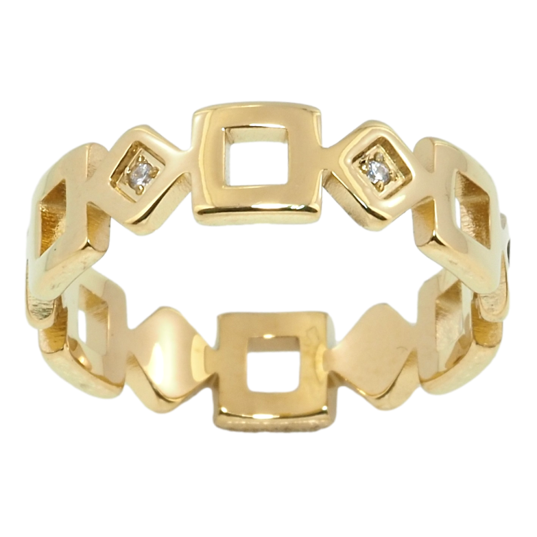 Кольцо Xuping TTM Stainless Steel Цвет 14К Геометрия фото №1