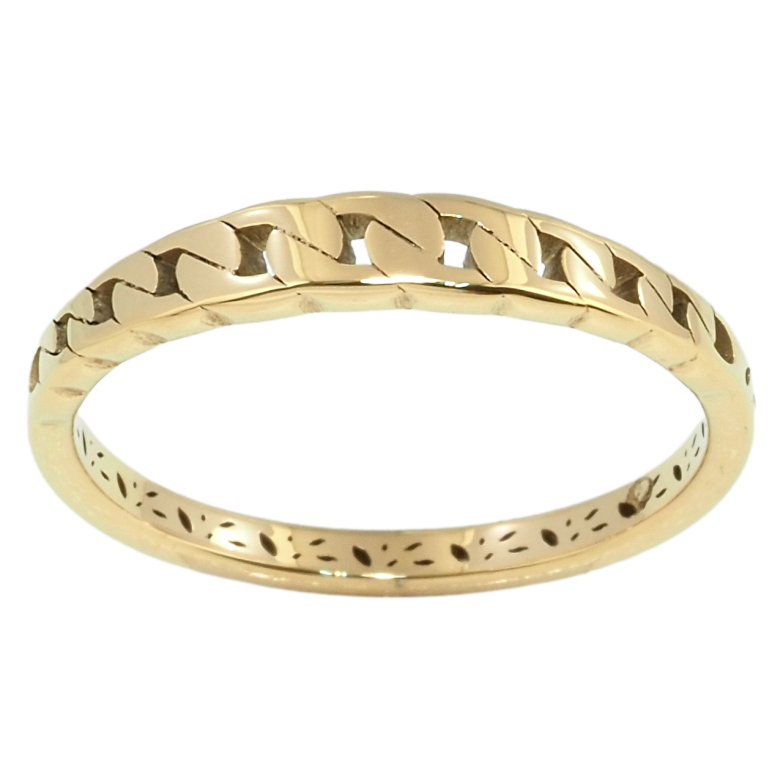 Каблучка Xuping TTM Stainless Steel Колір 14К Візерунок ланцюжок фото №1