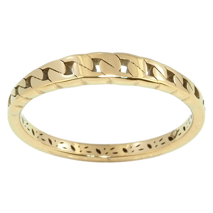 Каблучка Xuping TTM Stainless Steel Колір 14К Візерунок ланцюжок фото №1