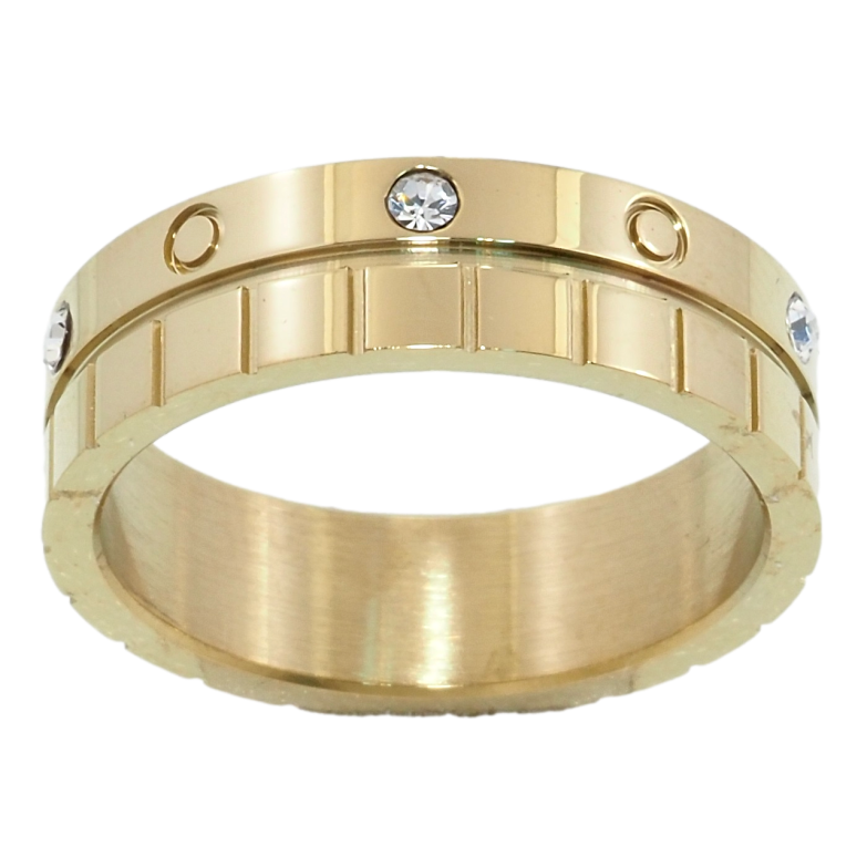 Каблучка Xuping TTM Stainless Steel Колір 14К Вставки цирконію фото №10