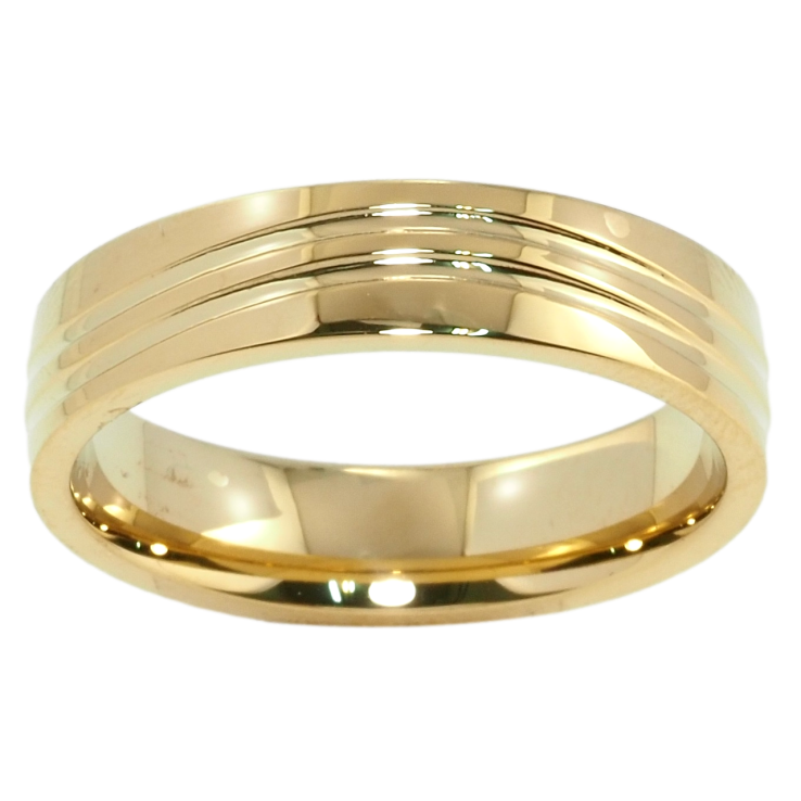 Каблучка Xuping TTM Stainless Steel Колір 14К Обручка з візерунком, шир. 5мм фото №15