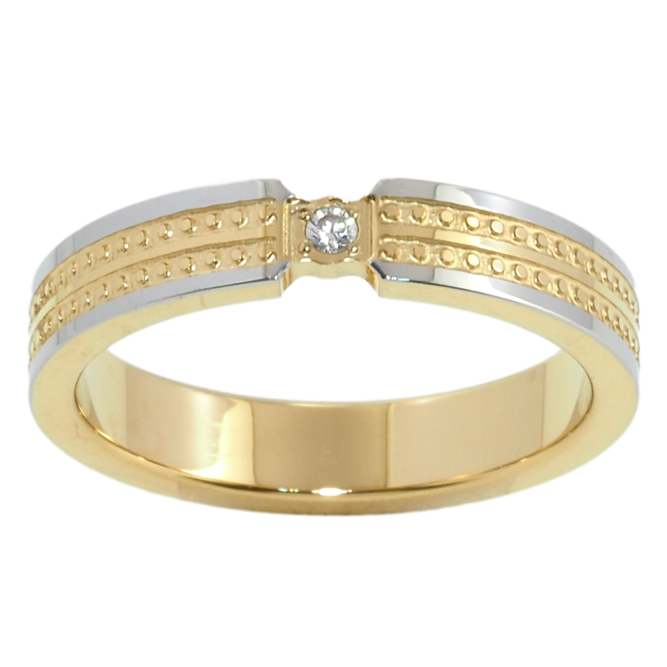 Каблучка Xuping TTM Stainless Steel Колір 14К + Родій Декоративний візерунок з цирконієм фото №13