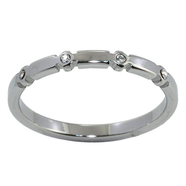 Кольцо Xuping TTM Stainless Steel Цвет Родий Вставки циркония фото №2