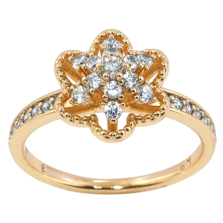 Кольцо Xuping Позолота 18K Декоративный цветочек фото №1