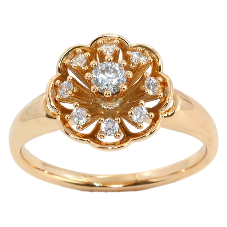 Кольцо Xuping Позолота 18K Цветочек фото №11