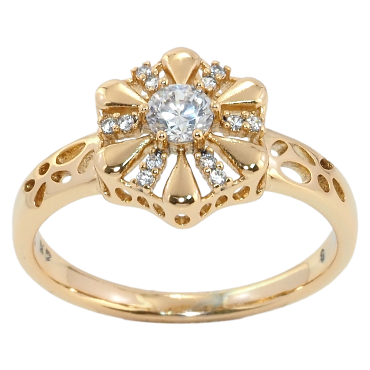 Кольцо Xuping Позолота 18K Декоративный цветок фото №11