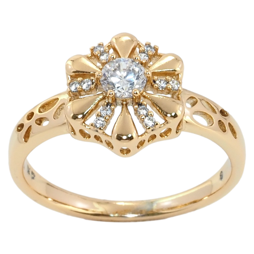 Кольцо Xuping Позолота 18K Декоративный цветок фото №1