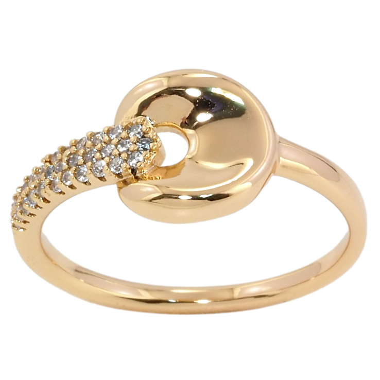 Кольцо Xuping Позолота 18K Декоративный орнамент с цирконием фото №7