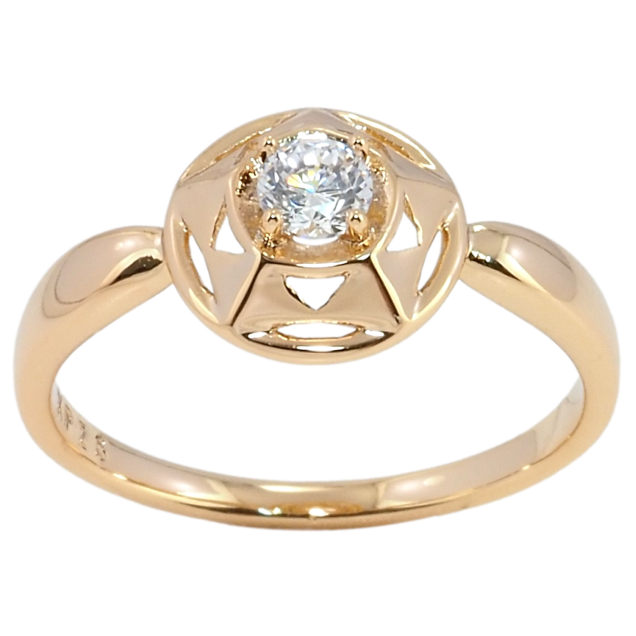 Кольцо Xuping Позолота 18K Звезда с кристаллом фото №1