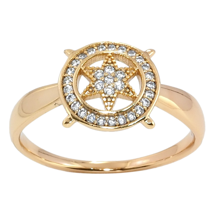 Кольцо Xuping Позолота 18K Звезда в колечке фото №9