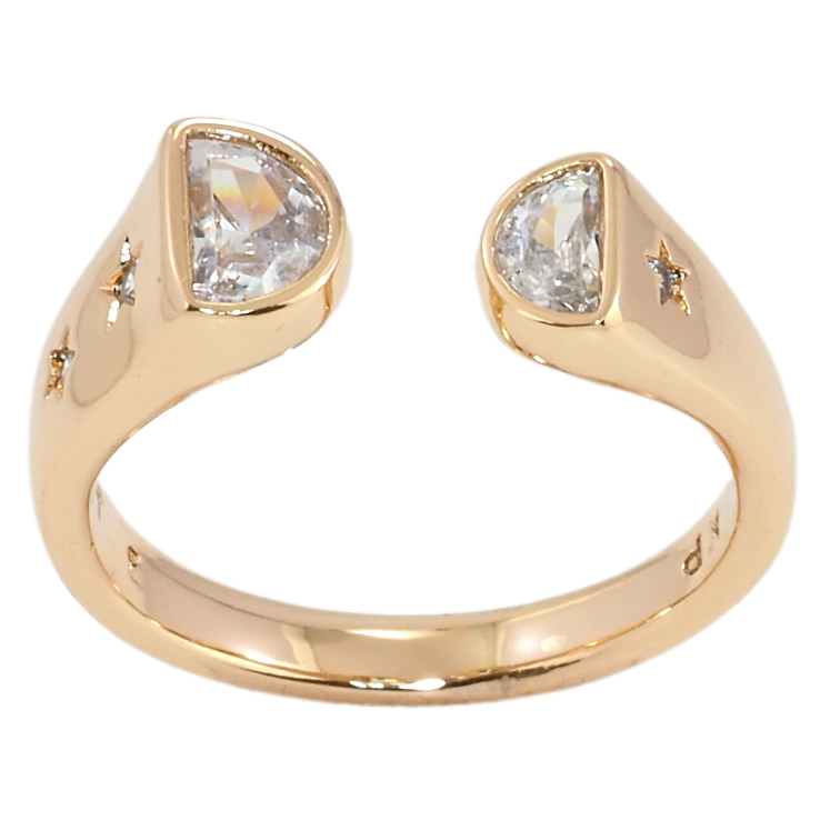 Кольцо Xuping Позолота 18K Вставки фианиты фото №2