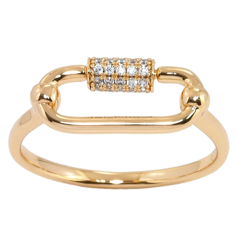 Каблучка Xuping Позолота 18K Овал з циліндром фото №1 Каблучка Xuping Позолота 18K Овал з циліндром фото №1