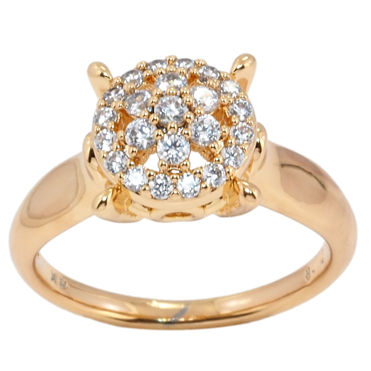 Кольцо Xuping Позолота 18K Инкрустация цирконием фото №10