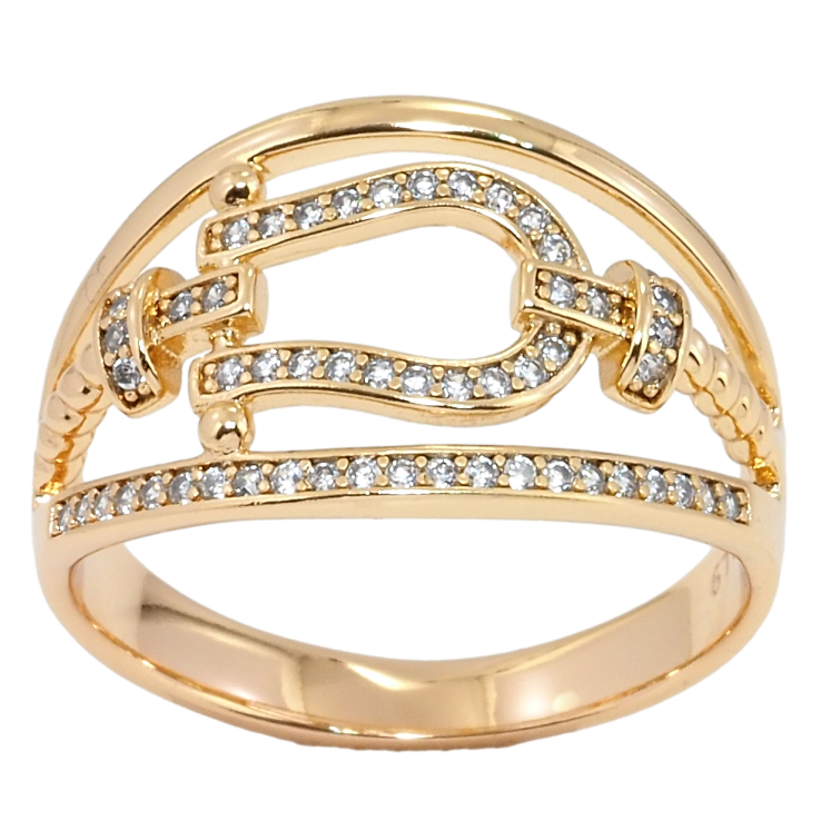 Кольцо Xuping Позолота 18K Декоративный орнамент с цирконием фото №11