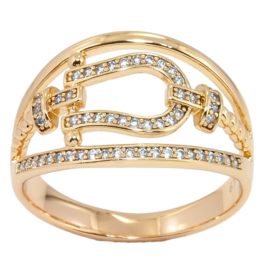 Кольцо Xuping Позолота 18K Декоративный орнамент с цирконием фото №1