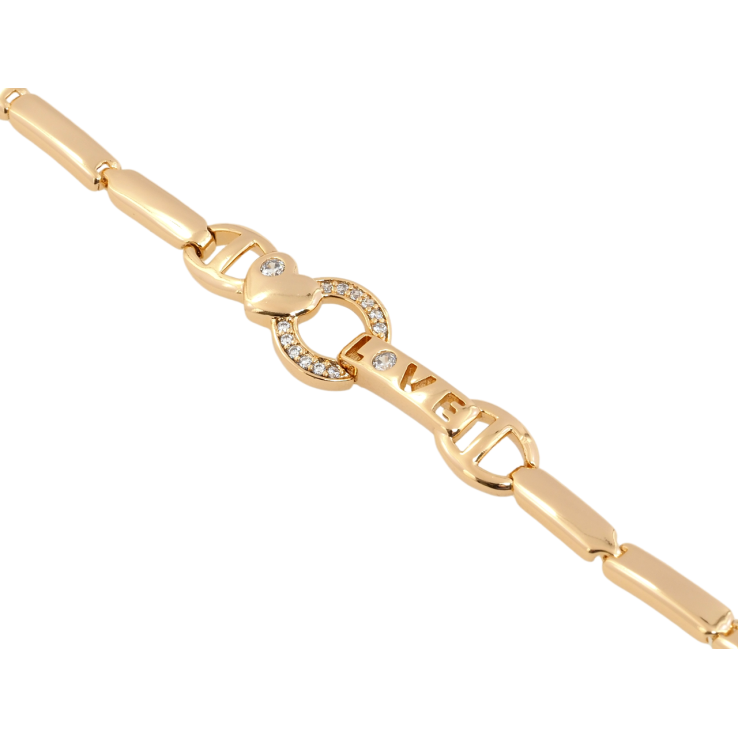 Браслет Xuping Позолота 18K Love длина 19.5см х 3мм фото №12