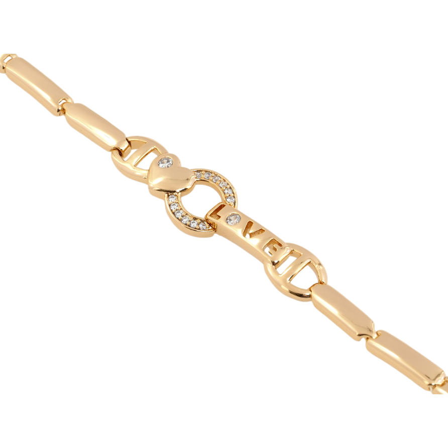 Браслет Xuping Позолота 18K Love длина 19.5см х 3мм фото №1