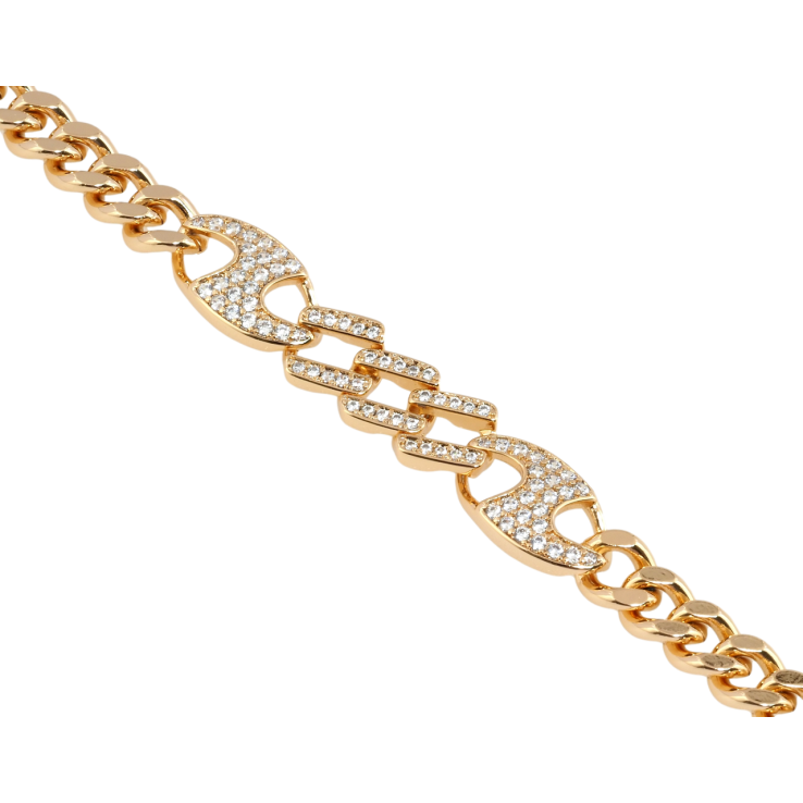 Браслет Xuping Позолота 18K Цепочка с декоративной вставкой длина 18.5см х 6мм фото №18