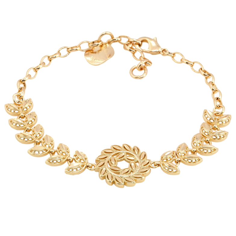 Браслет Xuping Позолота 18K Веточка длина с доп.цепочкой 18.5-22см х 4-17мм фото №1