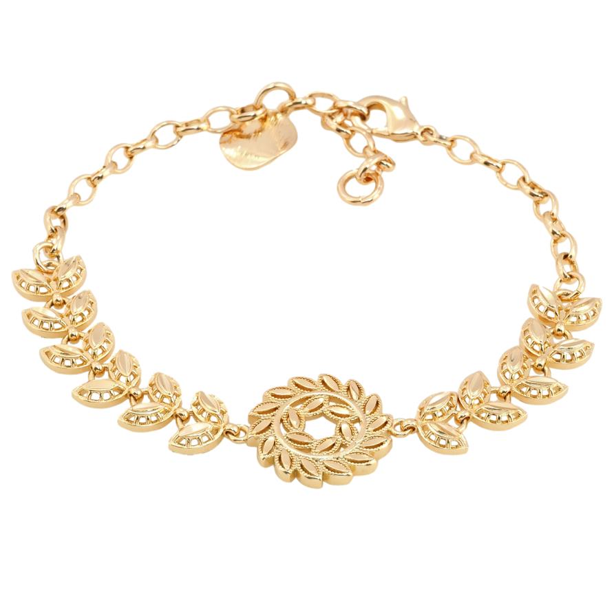 Браслет Xuping Позолота 18K Веточка длина с доп.цепочкой 18.5-22см х 4-17мм фото №1