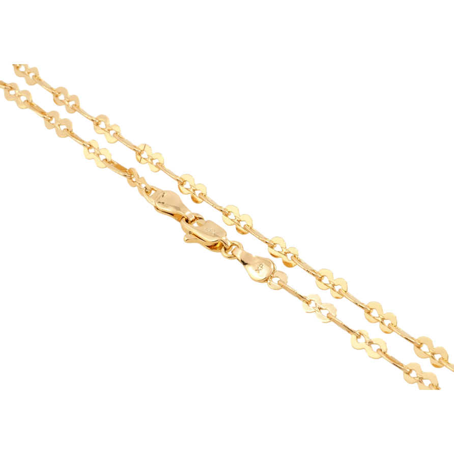 Цепочка Xuping Позолота 18K Плетение Фантазийное длина 45см х 3.5мм фото №1