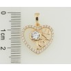 Кулон Xuping Позолота 18K Серце з цирконієм Love для ланцюжка до 5мм фото №2