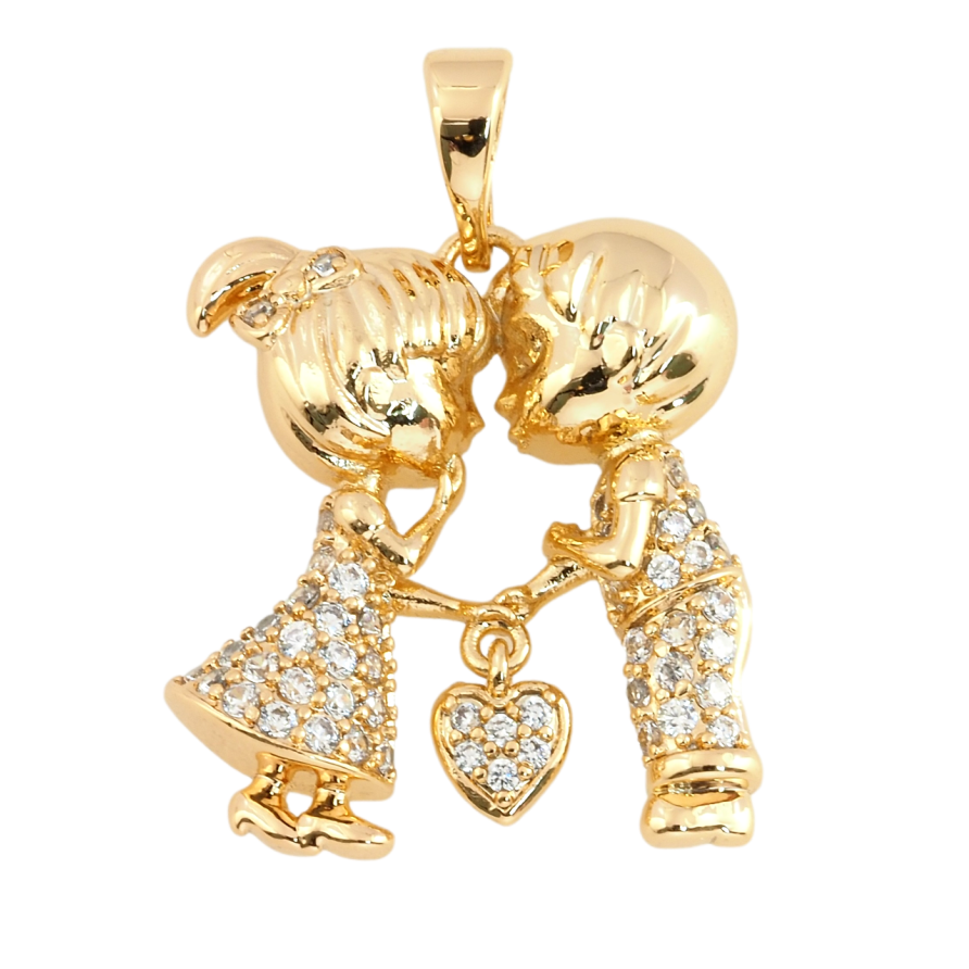 Кулон Xuping Позолота 18K Поцілунок для ланцюжка до 5мм фото №1