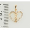 Кулон Xuping Позолота 18K Серце з цирконієм Love для ланцюжка до 5мм фото №2