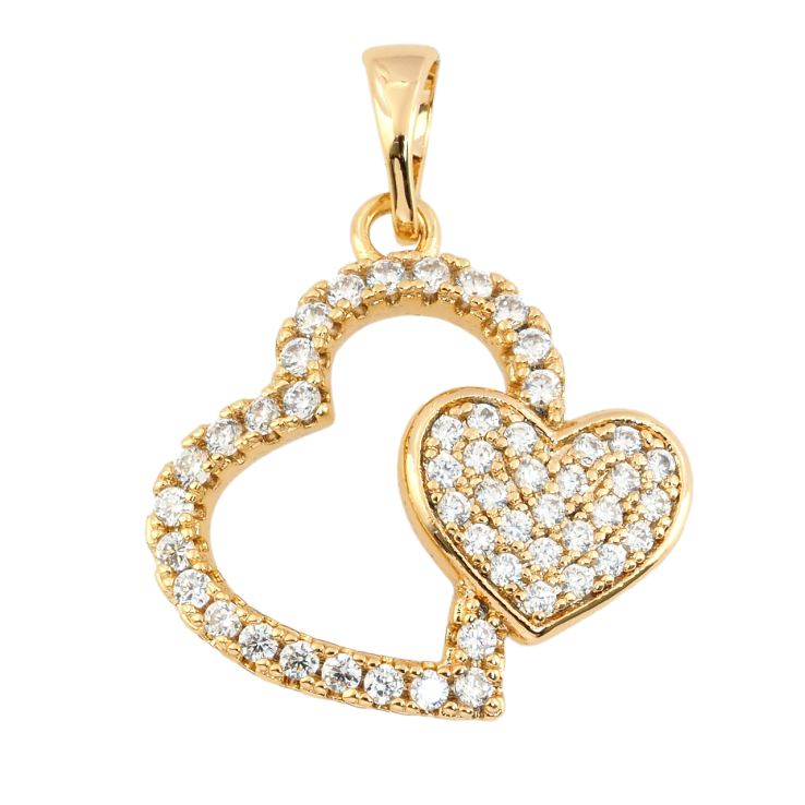 Кулон Xuping Позолота 18K Серця з цирконієм для ланцюжка до 5мм фото №12