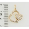 Кулон Xuping Позолота 18K Серця з цирконієм для ланцюжка до 5мм фото №2