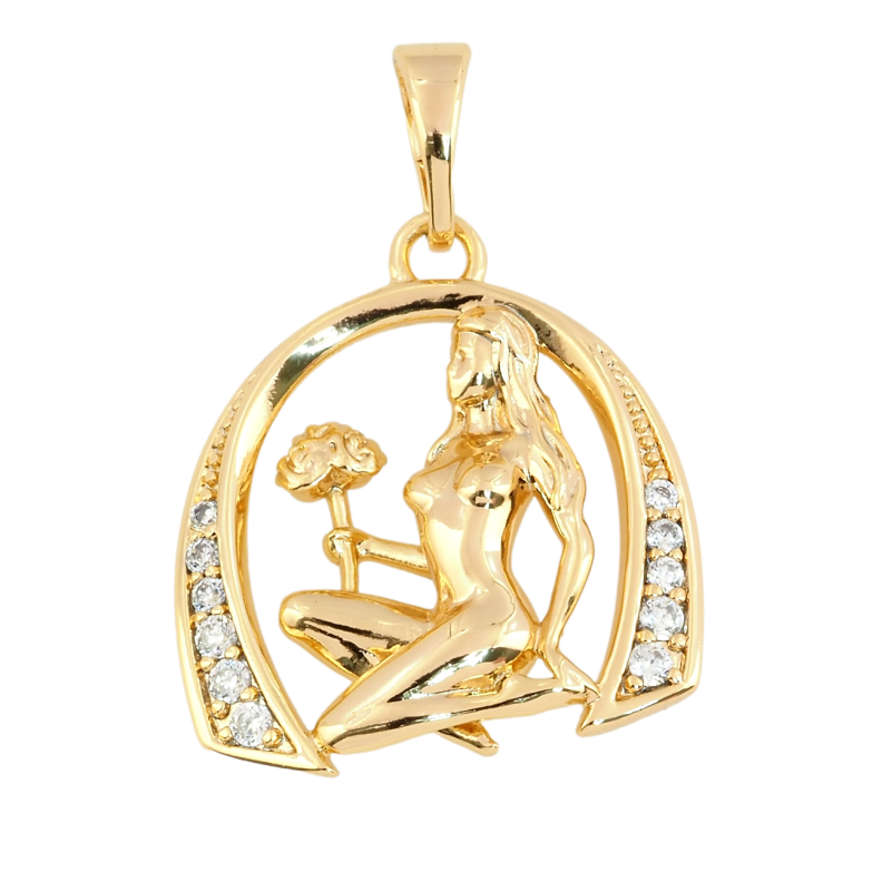 Кулон Xuping Позолота 18K Знак Зодиака Дева для цепочки до 5мм фото №1