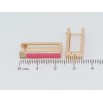 Серьги Xuping Позолота 18K английский замок Прокраска розовой эмалью с инкрустацией цирконием фото №2