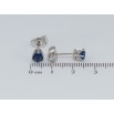 Сережки Xuping Родій пусети Сині фіаніти в 6-ти крапановій оправі ø 5мм фото №2
