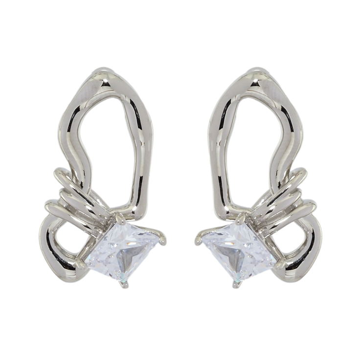 Сережки Xuping Родій пусети Авангард фото №16