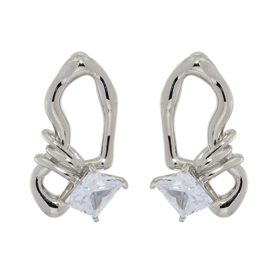 Сережки Xuping Родій пусети Авангард фото №1