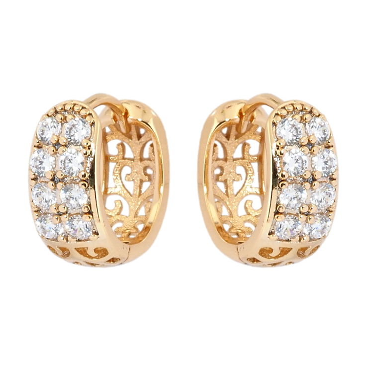 Сережки Xuping Позолота 18K колечка Інкрустація цирконієм фото №22