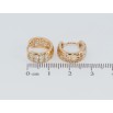 Сережки Xuping Позолота 18K колечка Інкрустація цирконієм фото №2